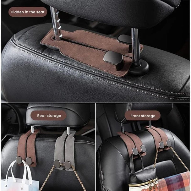 2 in 1 car seat hooks 2 in 1 Brown