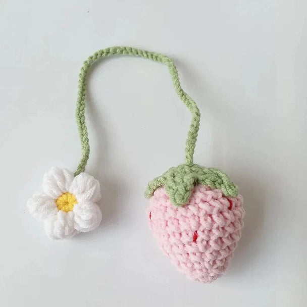 Car accessories crochet  light pink
