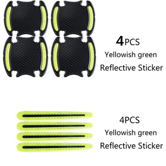 Car door handle paint scratch protective film 8PC Green