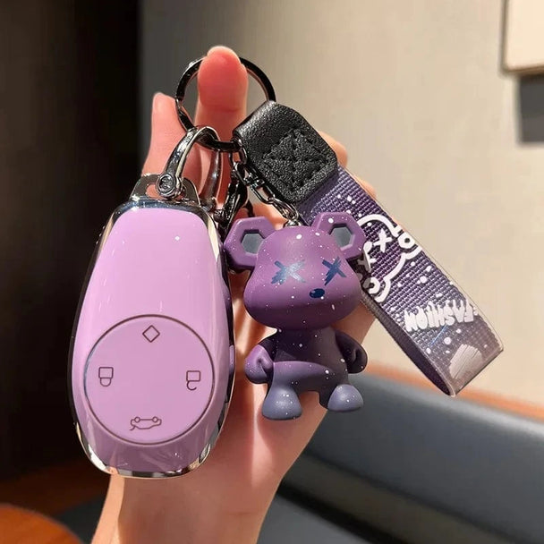Car remote control key case  purple