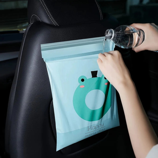 Car trash can garbage bags Green