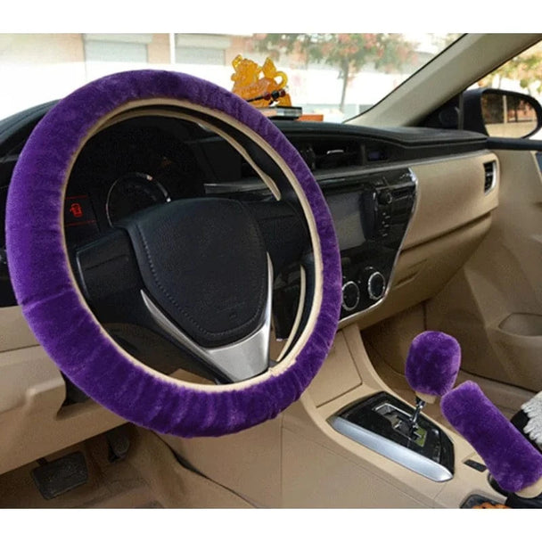 Dark Purple steering wheel cover B-Purple-3PCS