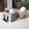 dog bed for car back seat khaki Large