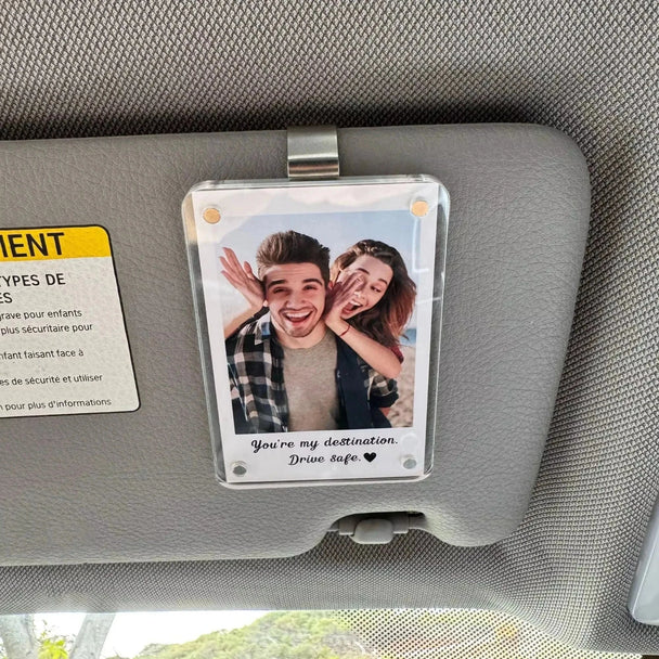 Personalized car visor clips  leather style