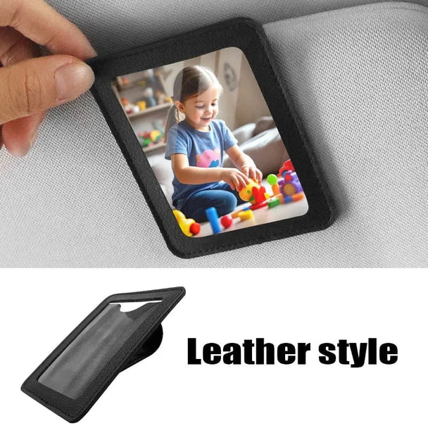 Personalized car visor clips  leather style