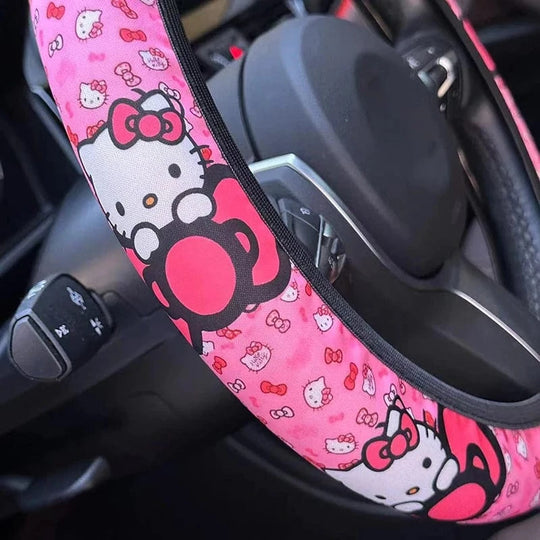 Steering wheel cover Hello Kitty Pink