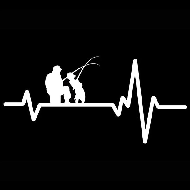 funny fishing car sticker