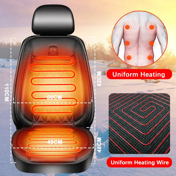 Heated Car Seat Cover - Luxury Warmth for Cold Season Driving