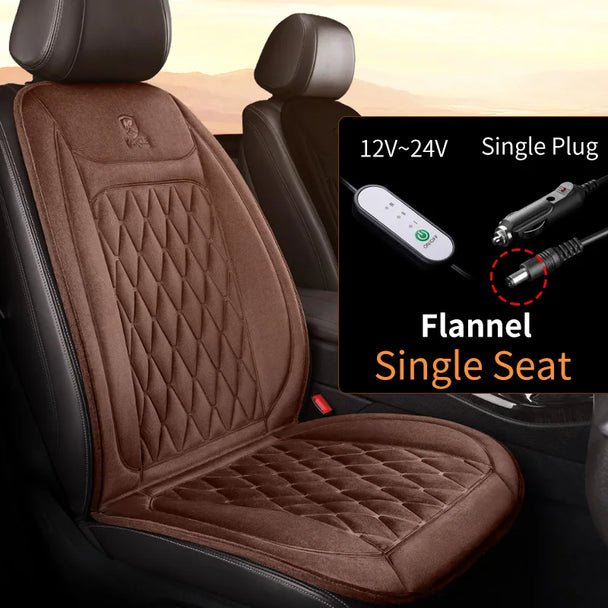Heated Car Seat Cover - Luxury Warmth for Cold Season Driving