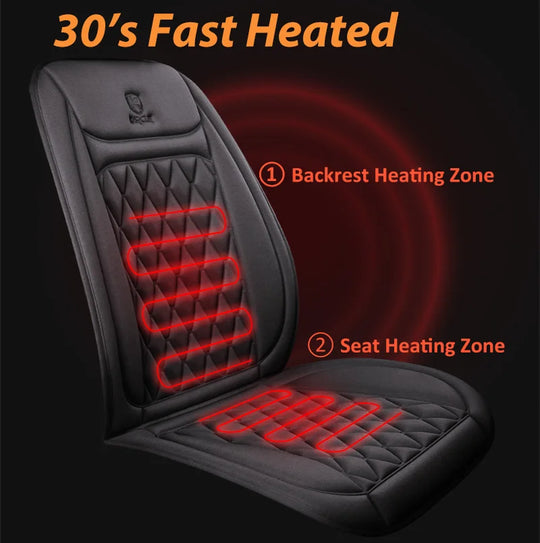 Heated Car Seat Cover - Luxury Warmth for Cold Season Driving