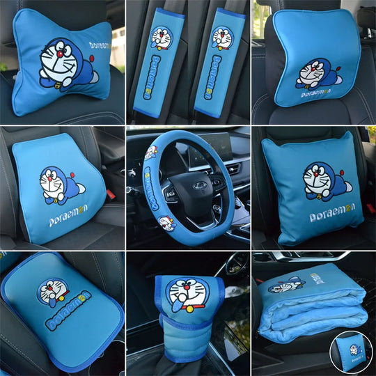 Cartoon Blue Cat Collection Car Accessories
