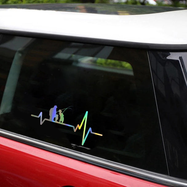 funny fishing car sticker
