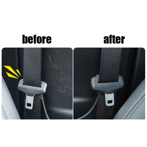 Leather Seat Belt Clip Cover