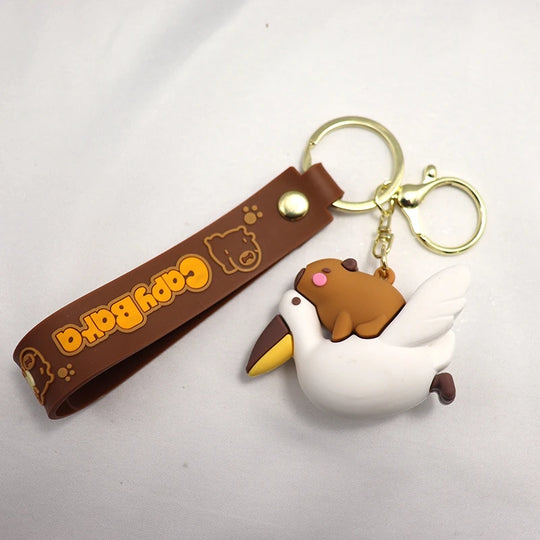 Capybara Car Keychain Accessory