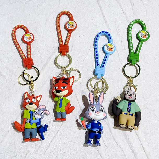 Zootopia Keychain For Car | Disney Movie Character Key Ring