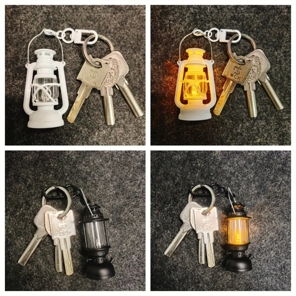 Vintage Candle Lamp Keychain Car Accessories