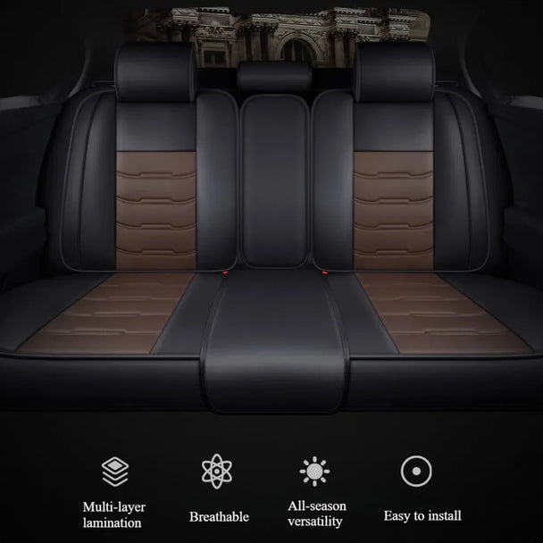 Car Seat Cover Brown and Black