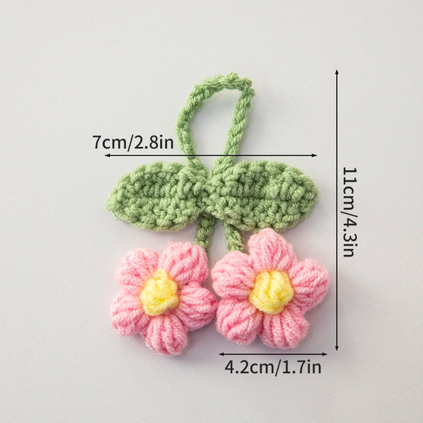 Crochet Flowers Hanging Car Accessories