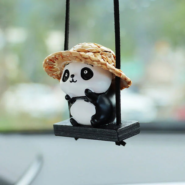 Cute Panda Car Mirror Hanging Accessories