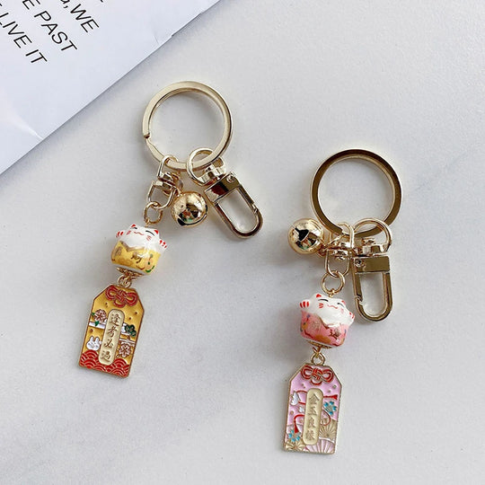 Lucky Cat Keychain For Car Gift