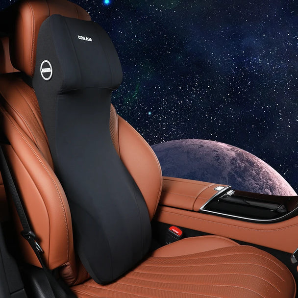 Ergonomic Memory Foam Car Headrest and Lumbar Support