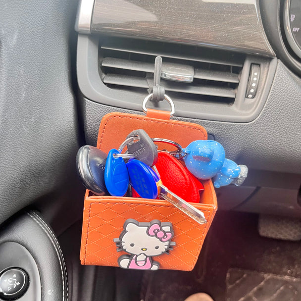 Hello Kitty Car Leather Organizer Box
