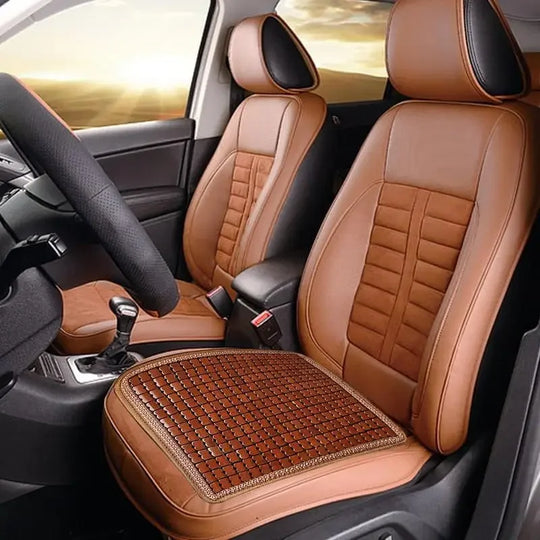 Bamboo Car Seat Cushion – Premium Ventilated Cooling Comfort Pad