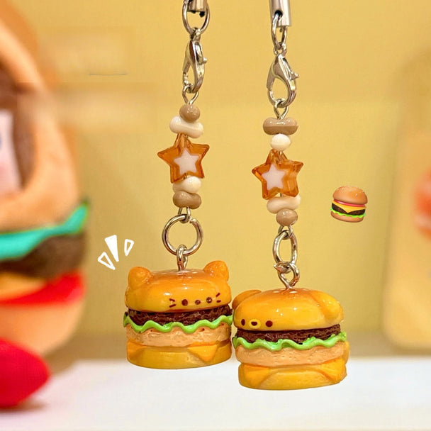 3D Burger Car Keychain