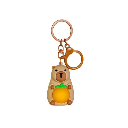 Cute Luminous Capybara Keychain For Car