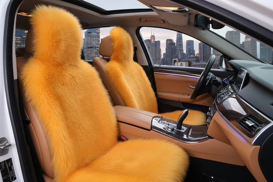 Luxurious Sheepskin Car Seat Cover – Premium Wool-Inspired Comfort for Every Journey