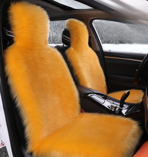 Luxurious Sheepskin Car Seat Cover – Premium Wool-Inspired Comfort for Every Journey