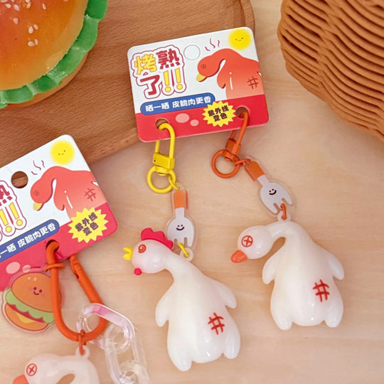 Roasted Chicken Keychain Car