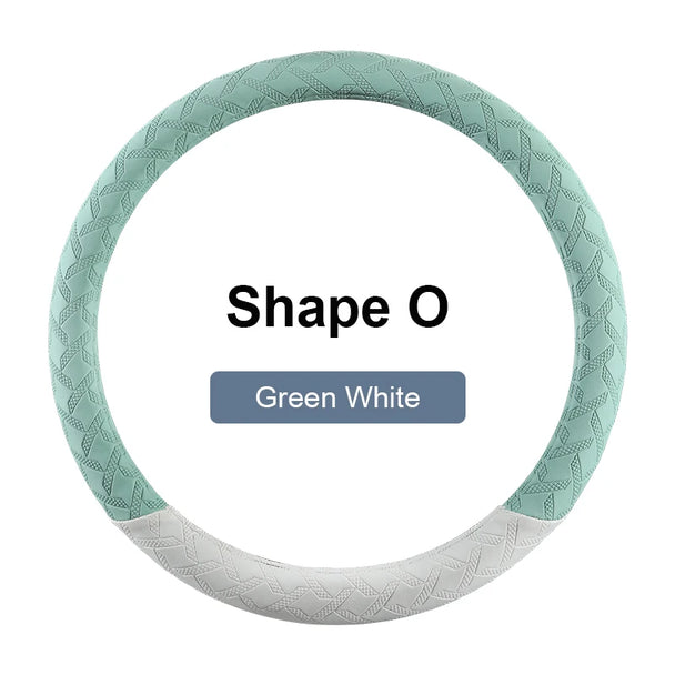 Leather Car Steering Wheel Protective Cover