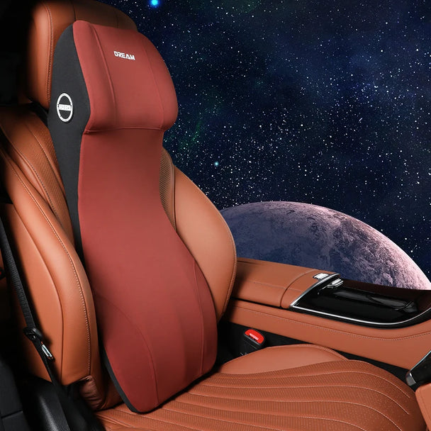 Ergonomic Memory Foam Car Headrest and Lumbar Support