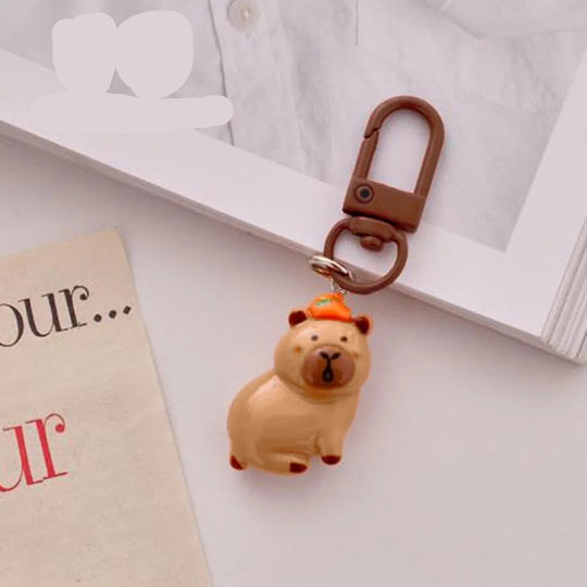 Cute Capybara Car Keychain Gift