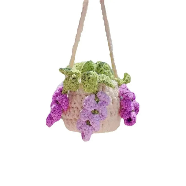 Car Hanging Crochet Plant Handmade