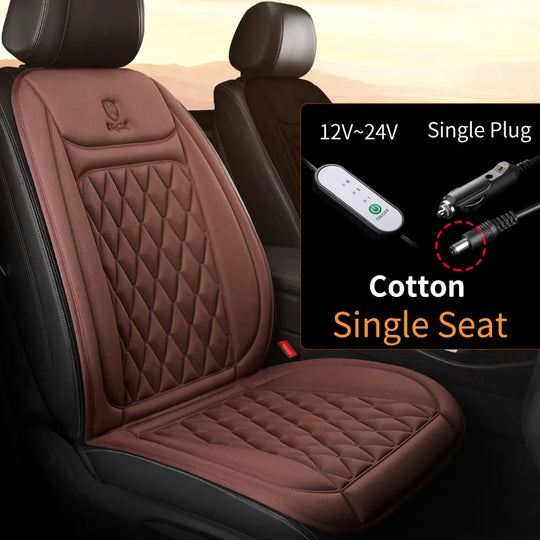 Heated Car Seat Cover - Luxury Warmth for Cold Season Driving