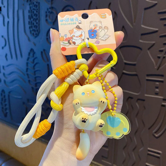 Cut Kitten Keychain For Car