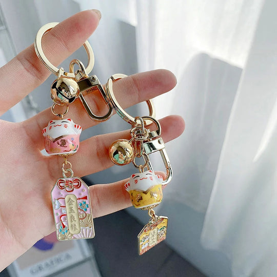 Lucky Cat Keychain For Car Gift