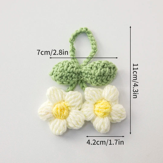 Crochet Flowers Hanging Car Accessories