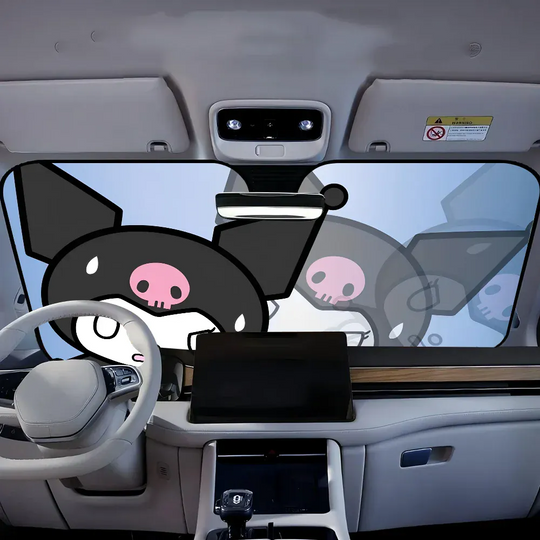 Kawaii Kuromi-S Car Sunshade Front Windows