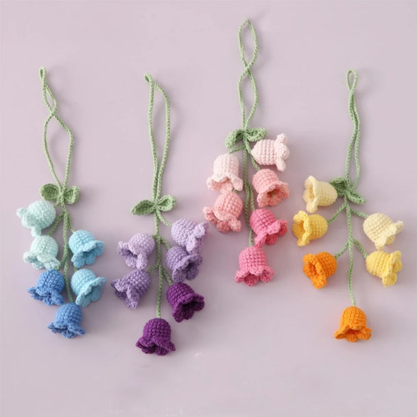 Crochet Flowers Hanging Crochet Car Accessories