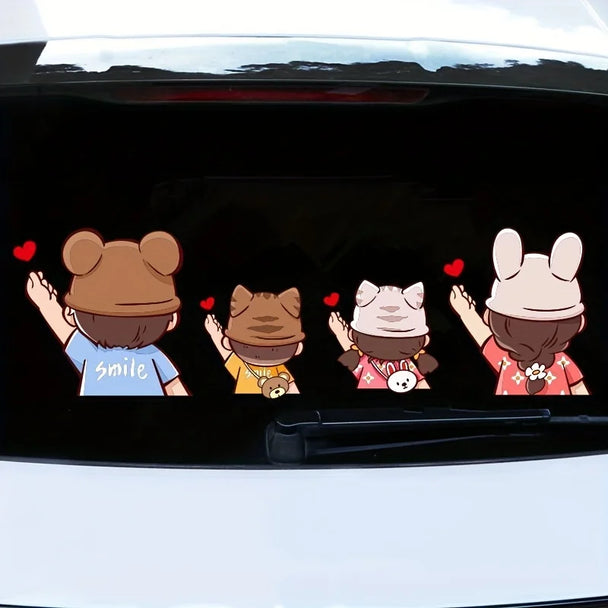 Funny Car Family Stickers