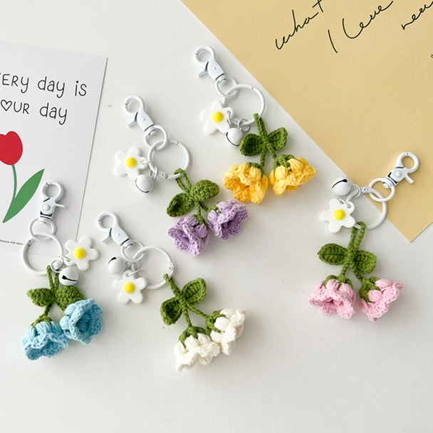 Crochet Flowers Hanging Car Accessories