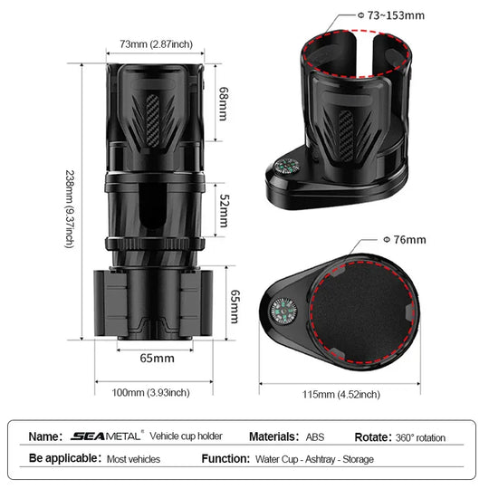 Dual cup holder expander for car