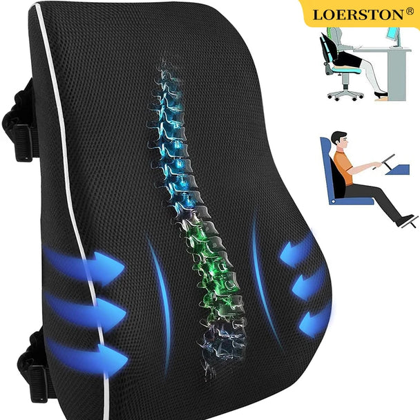 Best Car Seat Cushion for Buttock Pain   EliteComfort Lumbar Support Pillow