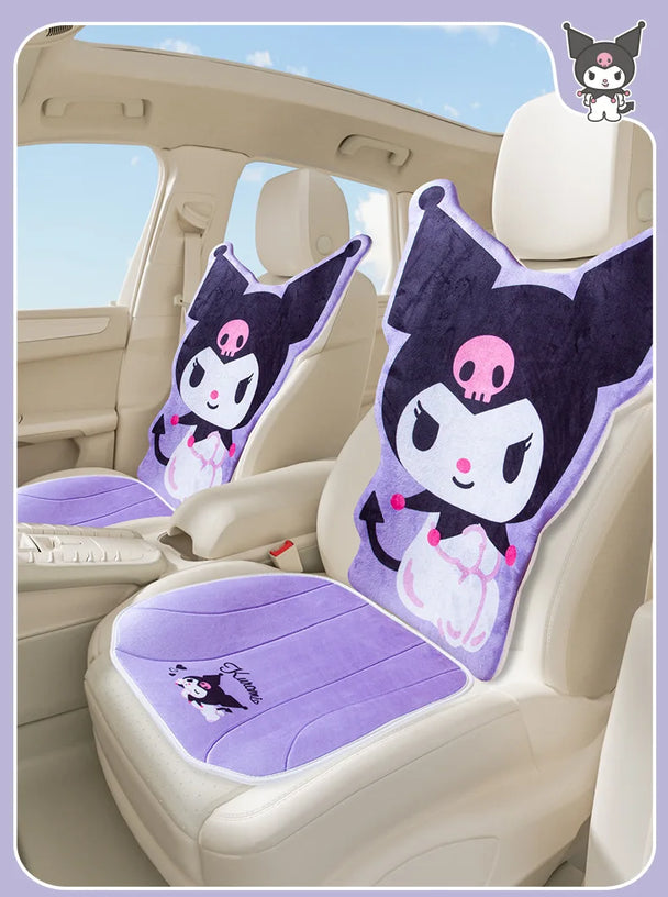 Hello Kitty & My Melody Kuromi Winter Plush Car Seat Cushion