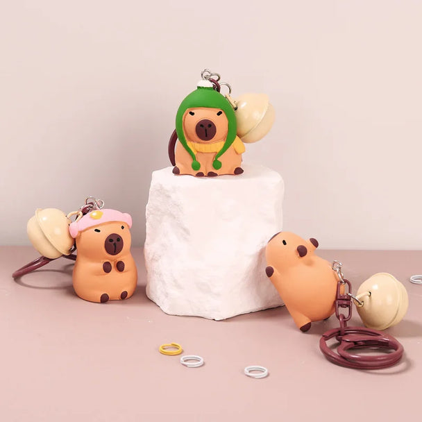 Cute Capybara Car Keychain Gift