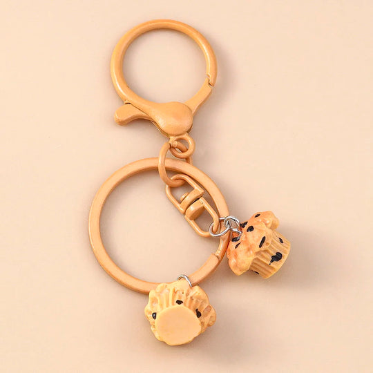 Car Croissant Bread Keyring for Women & Girls