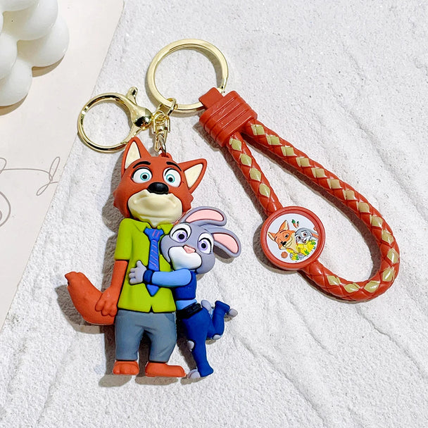 Zootopia Keychain For Car | Disney Movie Character Key Ring